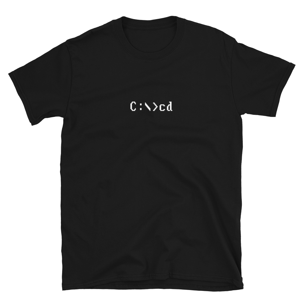 MS-DOS Commands :: cd (change directory) - Short-Sleeve Unisex T-Shirt